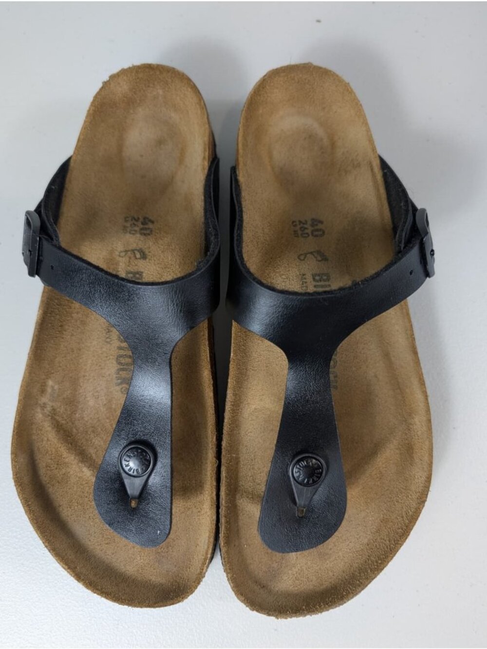 Birkenstock Gizeh thong sandals in black women's size 9 - Picture 3 of 12